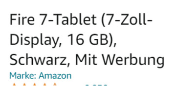 Fire Tablet 7 Zoll