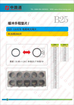 B25 for Bosch Adjusting Shim for Rebuilt Diesel Injector